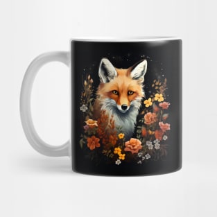 Cute Cottagecore Floral Fox Aesthetic Mug